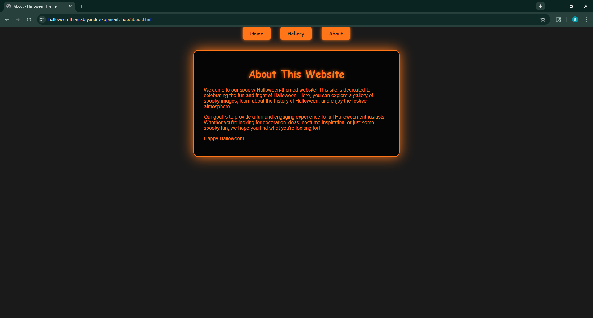 Halloween theme