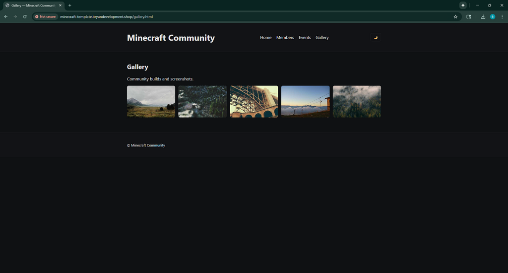 MineCraft Community Template